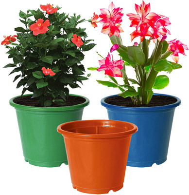 KUBER INDUSTRIES Plant Container Set(Pack of 3, Plastic)