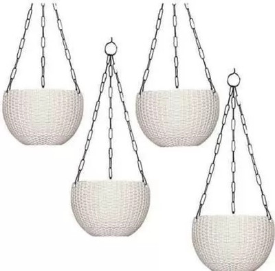 LA' MONARCA Plant Container Set(Pack of 4, Plastic)