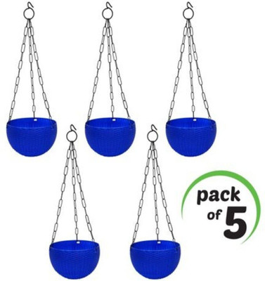Funtastik Virajsanchi Hanging Pot Pack of 5 Plant Container Set(Pack of 5, Plastic)
