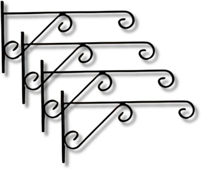 Patio planet Wall Planter Stand ,Flower Pot Holder Hook Wire Trellis Plant Container Set(Pack of 4, Metal)