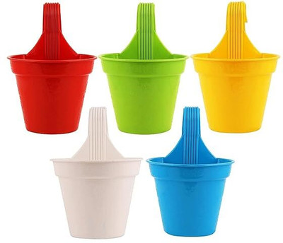 NurseryNamo Nurserynamo Hanging Planters for Home & Balcony Garden Plant Container Set Plant Container Set(Pack of 5, Plastic)
