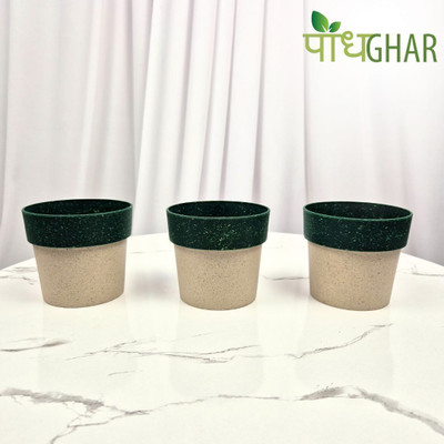 podhghar Arty Eco Pot Pack Of 3 Plant Container Set(Pack of 3, Plastic)