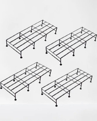 ZEECRAFT Modern Iron Planter Stand / Flower Shelf Holder Plant Container Set(Pack of 4, Metal)