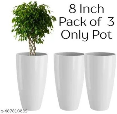 GamlaAura Plant Container Set(Pack of 3, Plastic)