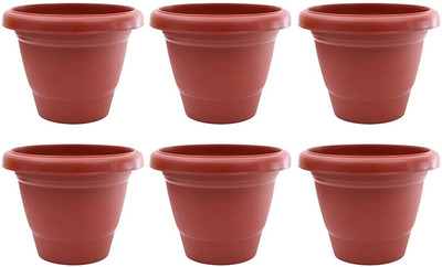 VirajSanchi Virajsanchi Plant Container Plant Container Set(Pack of 6, Plastic)