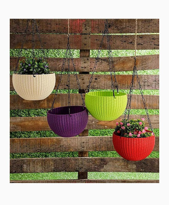 VirajSanchi Best Plant Container for Indoor and Outdoor need Plant Container Set(Pack of 6, Plastic)