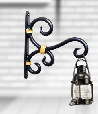 GHAR DWAR Wall Bracket Hanger hook for Plant Bird Feeder Lantern Macrame Wind Chimes etc Plant Container Set(Metal)
