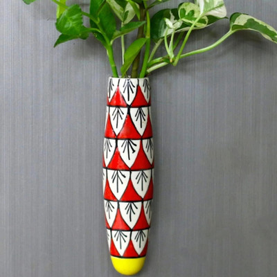 lazy gardener Ceramic Magnetic Planter Pots with Strong Magnet Plant Container Set(Pack of 2, Ceramic)