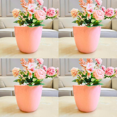Muddstyles EcoBloom Multi-Pot Decorative Plant Container Set Plant Container Set(Pack of 4, Plastic)