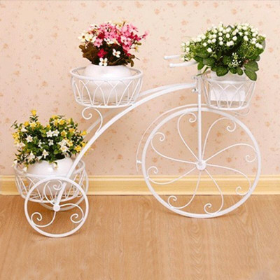 Flipkart SmartBuy Iron Cycle Design Pot Stand For Multipurpose Use Balcony Terrace Indoor Plant Container Set(Metal)