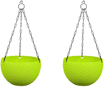 Funtastik Virajsanchi Plant Container Plant Container Set(Pack of 2, Plastic)