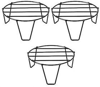 podhghar Round Stand Plant Container Set(Pack of 3, Metal)