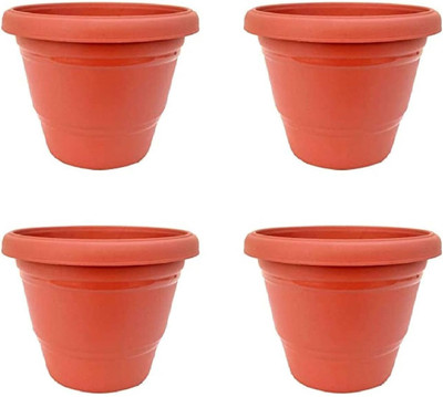 Muddstyles EcoBloom Multi-Pot Decorative Plant Container Set Plant Container Set(Pack of 4, Plastic)