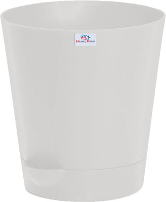 Heart Home Garden Container For Plants With Drainage Holes,6 Inch(White) Plant Container Set(Plastic)