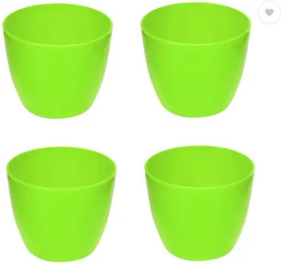 podhghar cool-green.4 Plant Container Set(Pack of 4, Plastic)