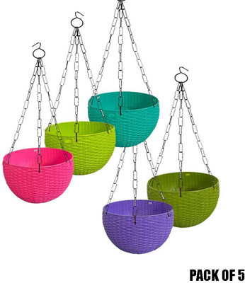 VirajSanchi Plant Container Set(Pack of 5, Plastic)