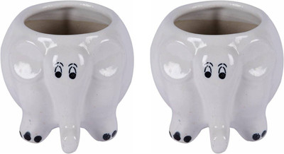THE HIMALAYA CRAFT Plant Container Set(Pack of 2, Ceramic)