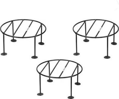 JNCRAFTS JN CRAFTS SET OF THREE SMALL PLANTER STAND Plant Container Set(Pack of 3, Metal)