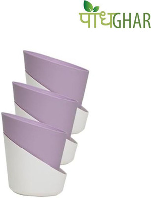 podhghar Atlantis Pot Plant Container Set(Pack of 3, Plastic)