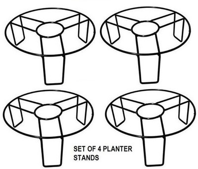 Aakansha AAKANSHA SET OF 4 PLANTER STAND Plant Container Set(Pack of 4, Metal)