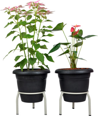 D&V ENGINEERING Plant Stand for Balcony | Flower pot stand for indoor | Gamla stands for Plants Plant Container Set(Pack of 2, Metal)