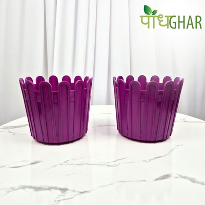 podhghar Tippy pot Plant Container Set(Pack of 2, Plastic)
