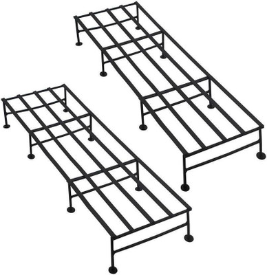 Abhi Creation Modern Indoor & Outdoor Iron Planter Stand/Flower Shelf Display Rack Holder Plant Container Set(Pack of 2, Metal)