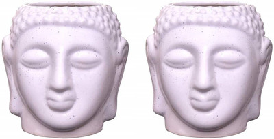 shriyam craft CERAMIC POT Plant Container Set(Pack of 2, Terracotta)