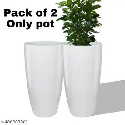 Funtastik Plant Container Set(Pack of 2, Plastic)