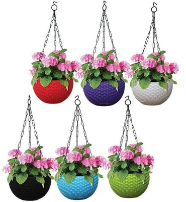 Besttrader Virajsanchi Hanging Pot Pack of 10 Plant Container Set(Pack of 10, Plastic)