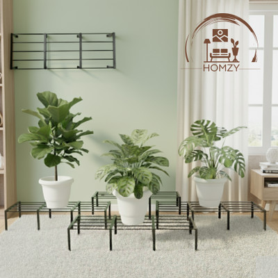 HOMZYDECOR Metal gamla stand for home outdoor/indoor plants Plant Container Set(Pack of 4, Metal)