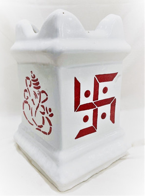 Your Local Store Medium Tulsi Ceramic Pot/Gamla Plant Container Set(Ceramic)