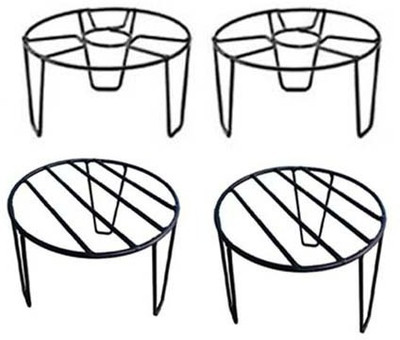 Manlu Mix Gamla stand for Garden,Plant Home Décor,balcony Stand Plant Container Set Plant Container Set(Pack of 4, Metal)