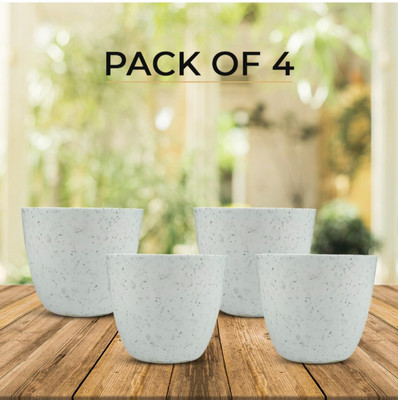 Muddstyles EcoBloom Multi-Pot Decorative Plant Container Set Plant Container Set(Pack of 4, Plastic)