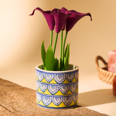 Saras Aajeevika Plant Container Ceramic Plant Container Set(Ceramic)