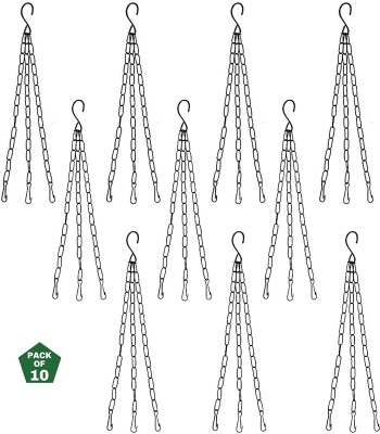 Leafy Tales Metal Chain for Hanging Planter Ser of 10 Plant Container Set(Pack of 10, Metal)