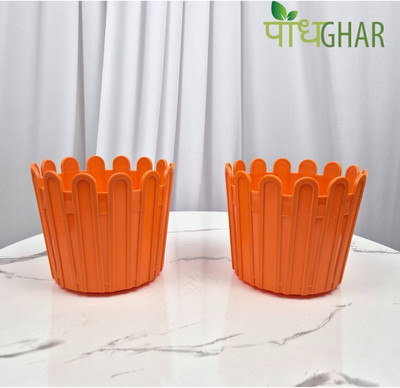 podhghar Tippy Pot Pack Of 2 Plant Container Set(Pack of 2, Plastic)