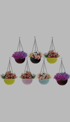 VirajSanchi Plant Container Set(Pack of 7, Plastic)