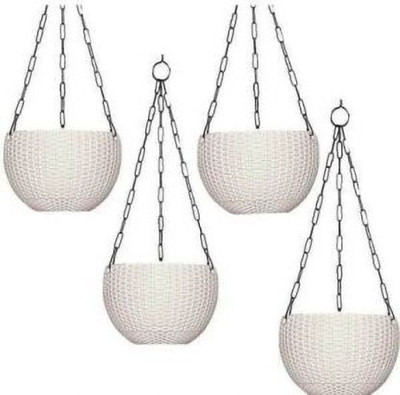 Funtastik Virajsanchi Hanging Pot Pack of 3 Plant Container Set(Pack of 3, Plastic)