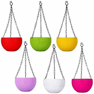 VirajSanchi Virajsanchi Plant Container Plant Container Set(Pack of 6, Plastic)