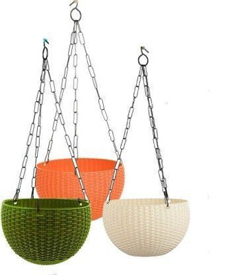 Funtastik Plant Container Set(Pack of 3, Plastic)