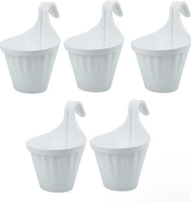 blooming furnancy Flower Hanging Pots for Home & Balcony Plant Container Set(Pack of 5, Plastic)
