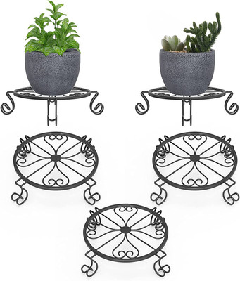 E C Creation Plant Stand Heart Shape Rustproof Durable Metal Plant Container Set(Pack of 3, Metal)