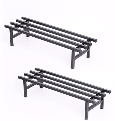 UGAOO Elevate Square Tube Plant Stand (Black, Set of 2) Plant Container Set(Metal)