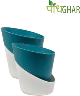 podhghar Atlantis Pot Plant Container Set(Pack of 2, Plastic)