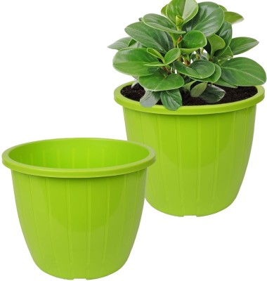 PINS n ROSE Duro Flower Pot Plant Container Set(Pack of 2, Plastic)