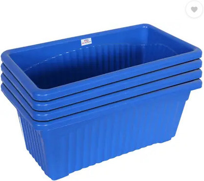 podhghar Podhghar Jupiter Pot Plant Container Set(Pack of 4, Plastic)