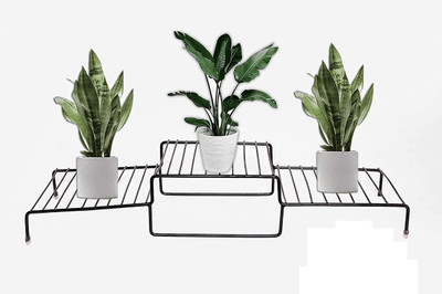 Easyroot 3 Tier Plant Stand Shelf Holds 3-Flower Pot for Patio Garden,Balcony Plant Container Set(Metal)