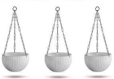 Funtastik Virajsanchi Hanging Pot Pack of 3 Plant Container Set(Pack of 3, Plastic)