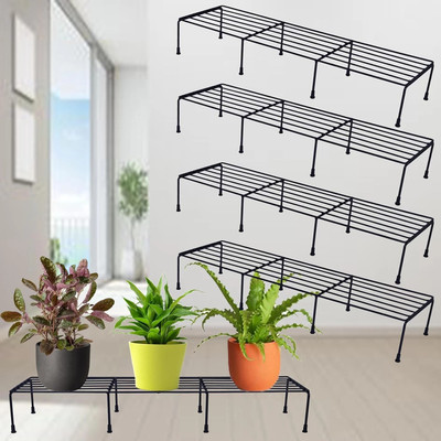 Manlu Lamba Gamla stand for Home Décor,Plant Balcony,Garden Stand Plant Container Set Plant Container Set(Pack of 4, Metal)
